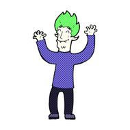 comic cartoon happy vampire man N9
