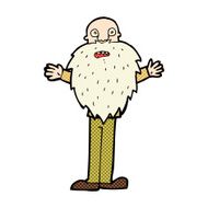 comic cartoon bearded old man N10
