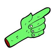 comic cartoon pointing zombie hand N4