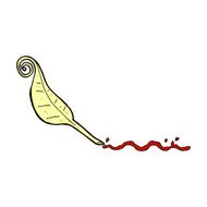 comic cartoon feather quill N3
