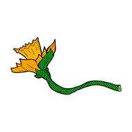 comic cartoon daffodil flower N3