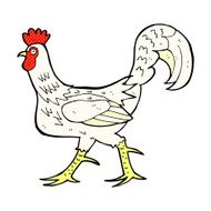 comic cartoon cockerel N6