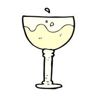 comic cartoon glass of wine N2