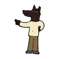 comic cartoon pointing wolf man N2