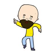 comic cartoon worried old man pointing N3