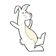 comic cartoon white rabbit