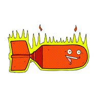 comic cartoon falling bomb N3