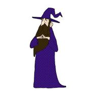 comic cartoon old wizard N4
