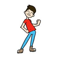 comic cartoon celebrating man N3