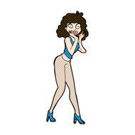 comic cartoon surprised woman N61