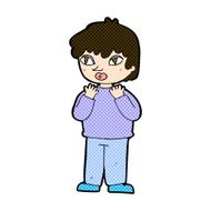 comic cartoon worried person N3