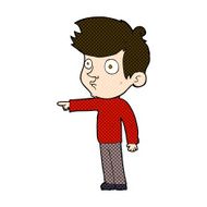 comic cartoon pointing boy N8