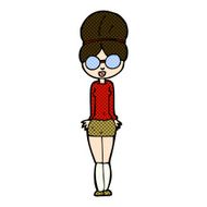 comic cartoon librarian woman N3