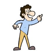 comic cartoon man pointing and laughing N8