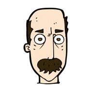 comic cartoon man with mustache N24