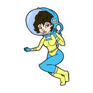 comic cartoon space woman N7