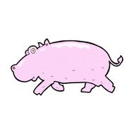 comic cartoon hippopotamus N3