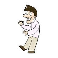 comic cartoon excited man N17