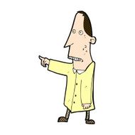 comic cartoon ugly man pointing N3