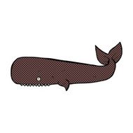 comic cartoon whale N11
