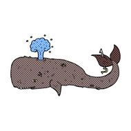 comic cartoon whale N12