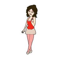 comic cartoon attractive office woman N3