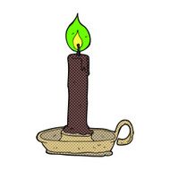 comic cartoon burning candle N3