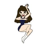 comic cartoon woman in lingerie N11
