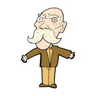 comic cartoon angry old man N40