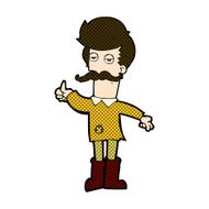 comic cartoon old man in poor clothes N2