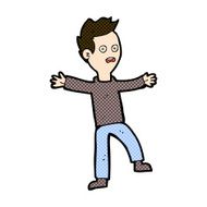 comic cartoon startled boy N8