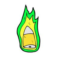 comic cartoon flaming bullet N3