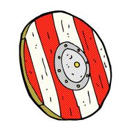 comic cartoon wooden shield N3