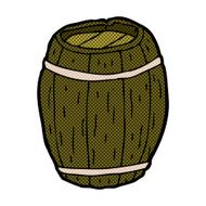 comic cartoon wooden barrel N2