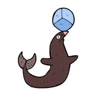 comic cartoon performing seal N3