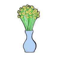 comic cartoon flowers in pot N5