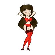 comic cartoon woman in lingerie N12