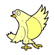 comic cartoon dancing bird
