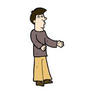 comic cartoon curious man N17