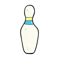 comic cartoon ten pin bowling skittle N2