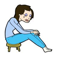 comic cartoon crying woman N3