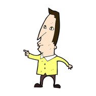 comic cartoon pointing man N21