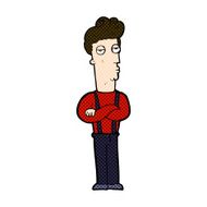 comic cartoon unimpressed man N3