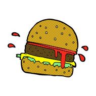comic cartoon burger N3