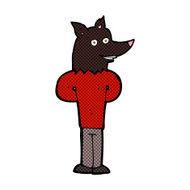 comic cartoon wolf man N9
