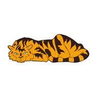comic cartoon resting tiger N3
