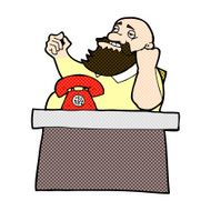 comic cartoon arrogant boss man N3