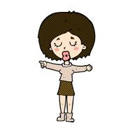 comic cartoon pointing woman N7