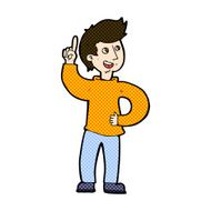 comic cartoon man with idea N28