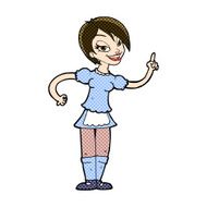 comic cartoon waitress taking order N5